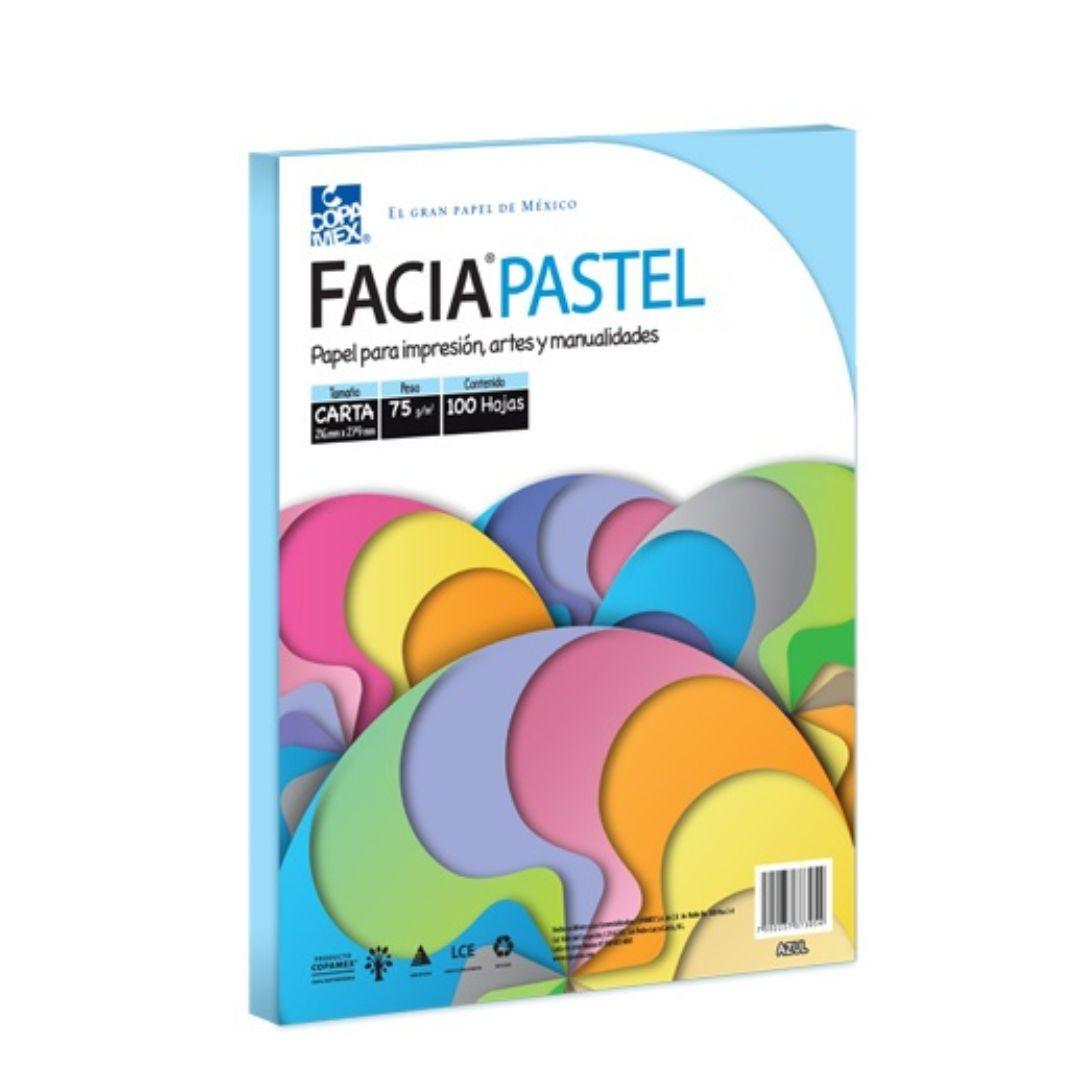 aquete institucional de 100 hojas de papel bond de color Facia COPAMEX tamaño carta de 75 gramos para impresión y manualidades.
