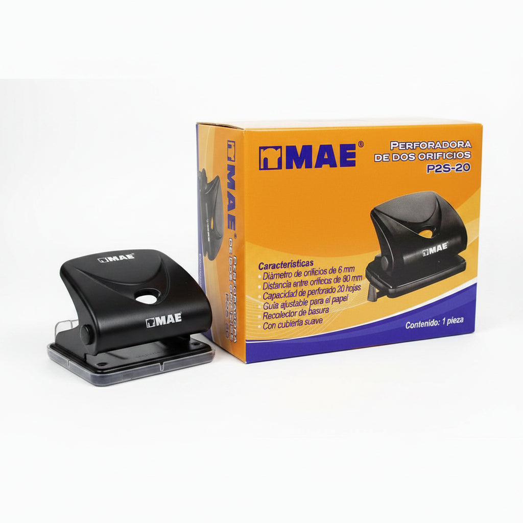 Perforadora Metálica MAE P2S-20 de 2 Orificios (20 Hojas) | Mayore