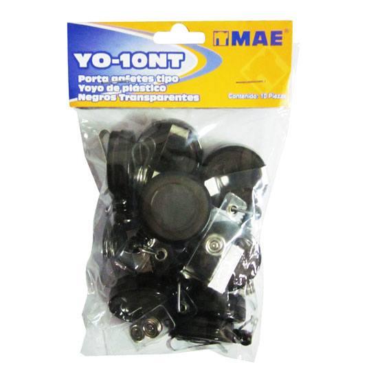 Portagafetes Tipo Yoyo Mae Negro -10nt Colmenero Shop