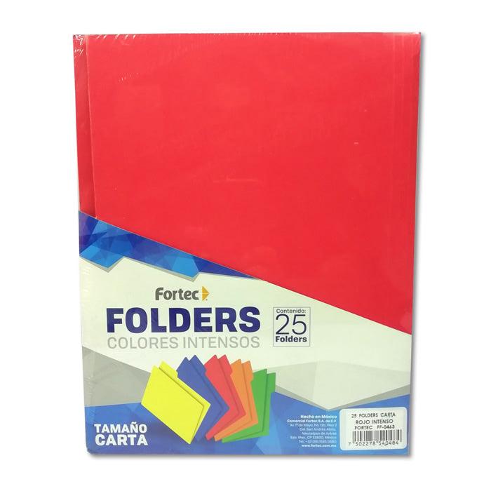 Folder tamaño carta rojo intenso Fortec - Colmenero Shop