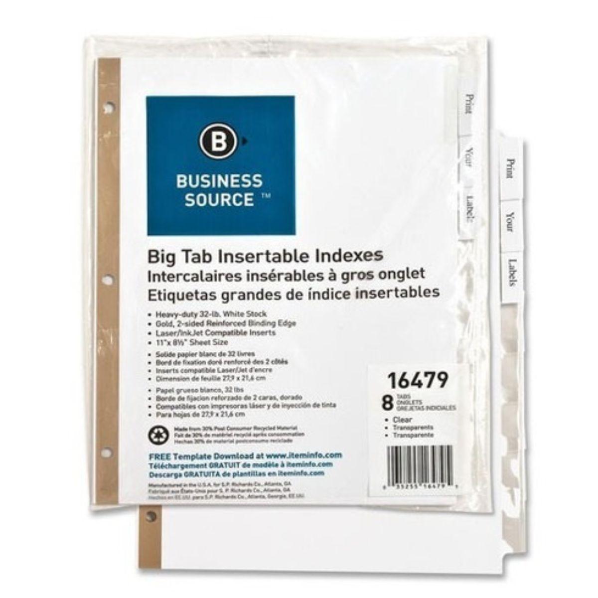 Separador Blanco 8 div Pestaña transp Business 16479 - Colmenero Shop