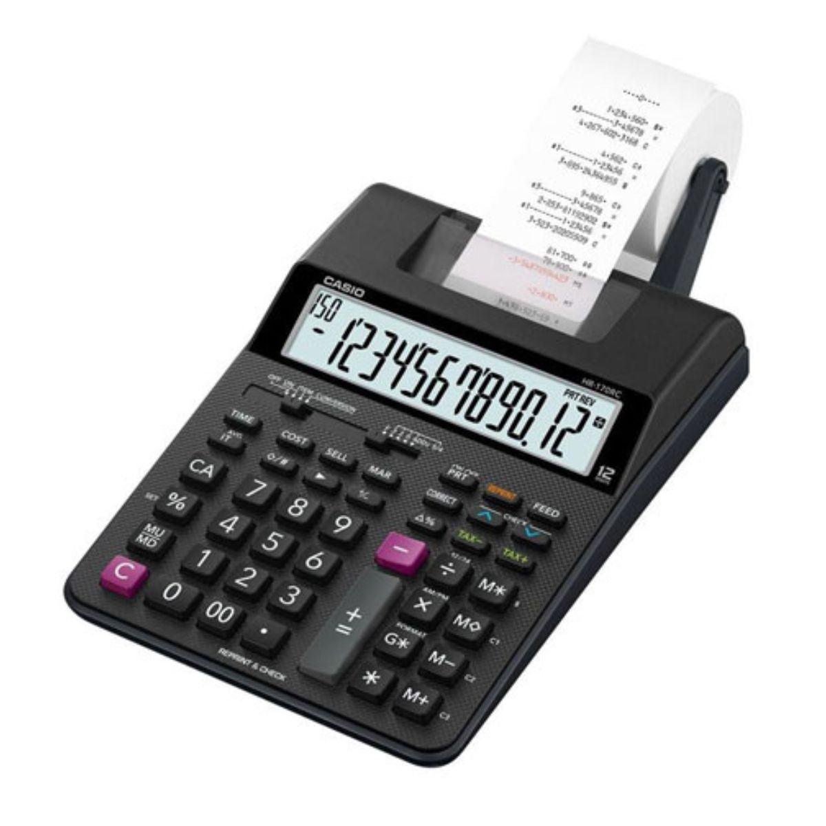 Sumadora Casio HR-170RC | 12 Dígitos + Impresión 2 Colores | Oficina