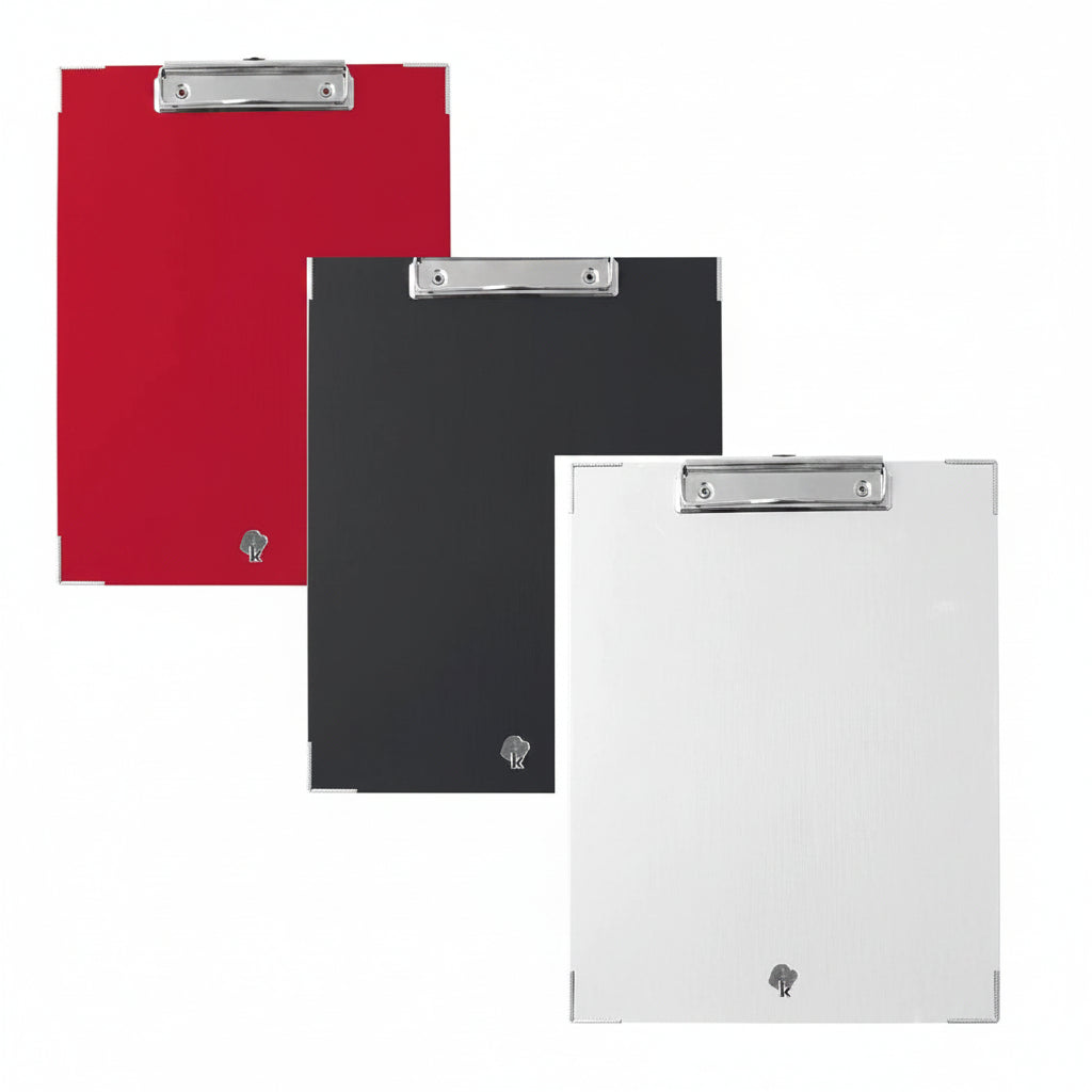 Tabla Agarrapapeles PVC Tamaño Carta Negra Roja Blanca