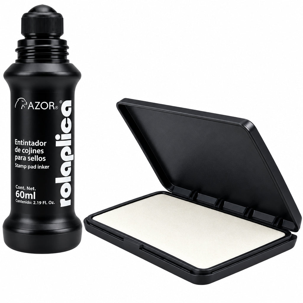 Tinta Para Sello Azor Rolaplica Negra 587NE - Colmenero Shop